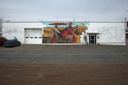 Threshing Time, full mural